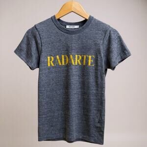 Rodarte Radarte Logo T-Shirt Blue Gray Size XS Graphic Logo Tee Designer